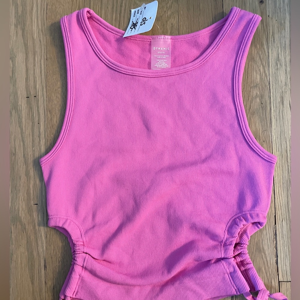 Cute fitted tank with side cutouts